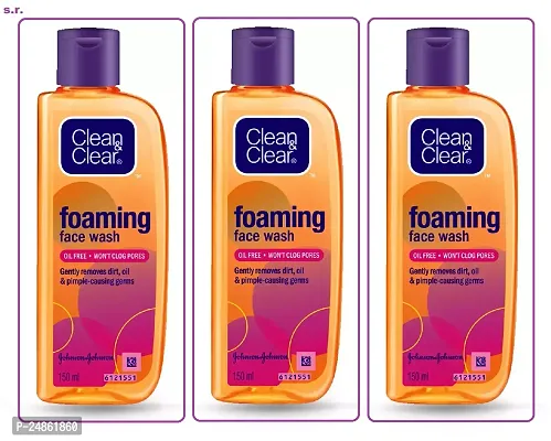 Clean  Clear Foaming Face Skin Soft  Face Wash 150 ml (Pack Of-3)-thumb0