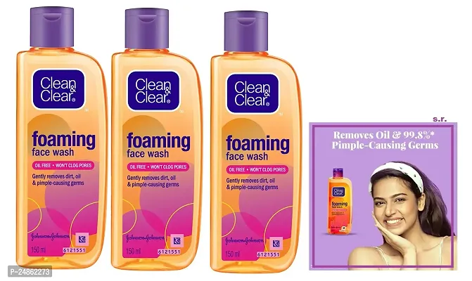 Clean  Clear Professional Foaming Face Wash 150 ml (Pack Of-3)-thumb0