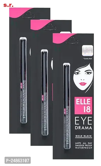 ELLE 18 Eye Drama Kajal 22 hr (Pack of-3)-thumb0