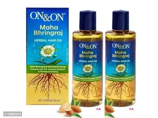 ONON  Maha Bhringraj Herbal Hair Oil 200 ml (Pack Of-2)-thumb0