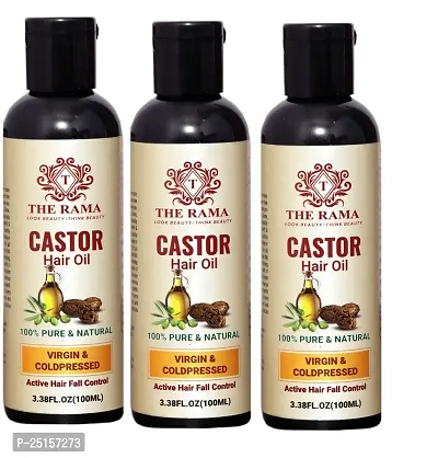 The  Rama  Castor Hair Oil  100 ml Pack Of-3