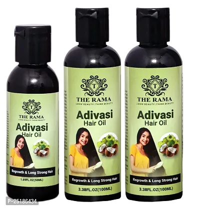 The Rama Adivasi Hair Oil  50 ml With The Rama Adivasi Hair Oil 100 ml (Pack Of-2) Combo Pack