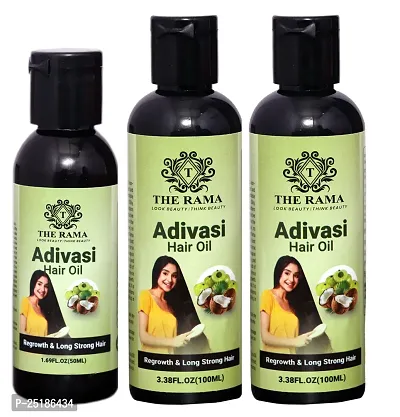 The Rama Adivasi Hair Oil  50 ml With The Rama Adivasi Hair Oil 100 ml (Pack Of-2) Combo Pack-thumb0