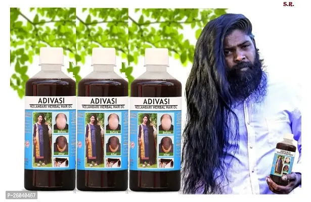 Adivasi Herbal hair Growth  Oil 200 ml (Pack Of-3)-thumb0