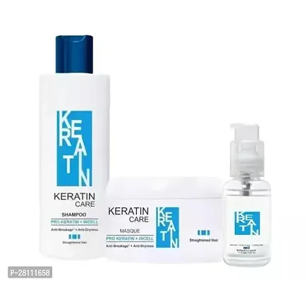 Keratin Pro Hair Care Shampoo 200 ml +Serum 50 ml + Hair Matki 196 gm Combo Pack-thumb0