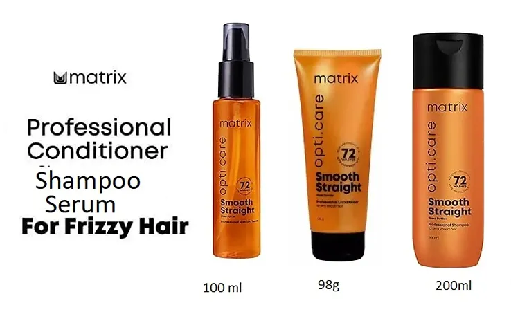 Professional Used For Men  Women For Frizzy Hair Serum 100 ml + Hair  Shampoo 200 ml And Professional Hair Conditioner 98 gm Combo Pack