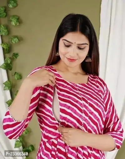 Lehriya Print Feeding Gown