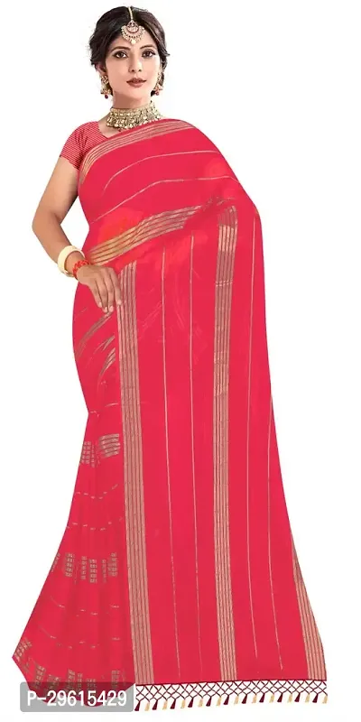 Latest Attractive Chiffon Saree with Blouse piece