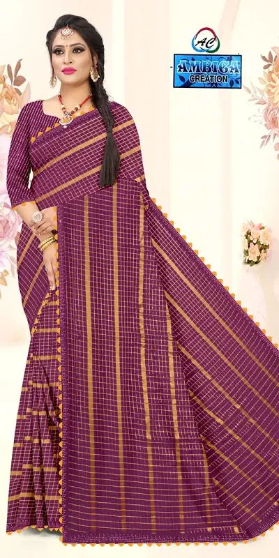 Latest Attractive Chiffon Saree with Blouse piece