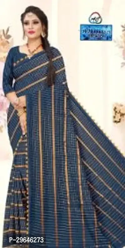 Latest Attractive Chiffon Saree with Blouse piece-thumb0