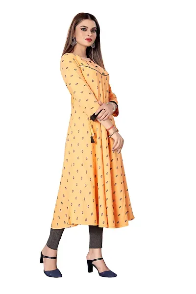 Decent Women's Silk Stitched Kurti (Light Black); Size: 015