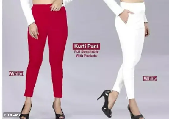 Stylish Cotton Cigar Potli Pant Jeggings For Women Pack Of 2-thumb0