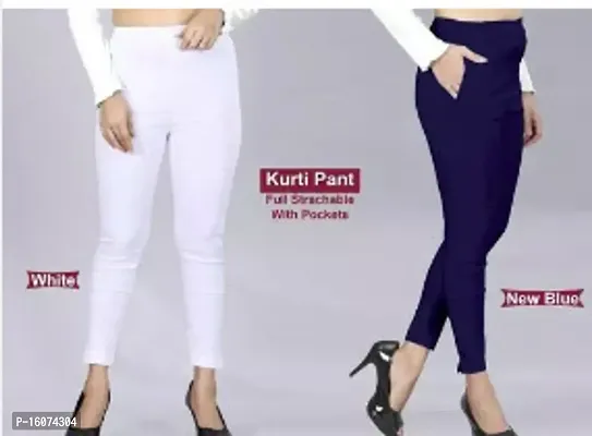 Stylish Cotton Cigar Potli Pant Jeggings For Women Pack Of 2