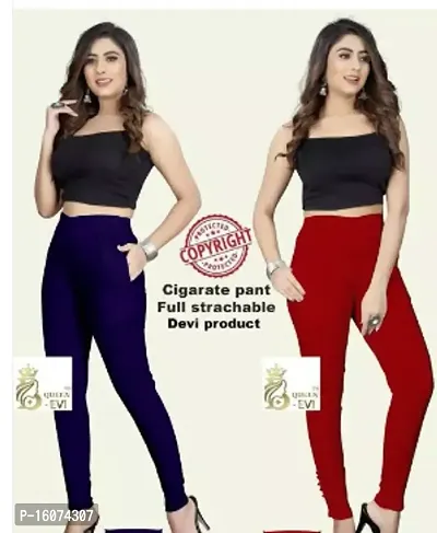 Stylish Cotton Cigar Potli Pant Jeggings For Women Pack Of 2