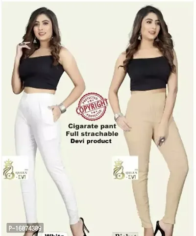 Stylish Cotton Cigar Potli Pant Jeggings For Women Pack Of 2