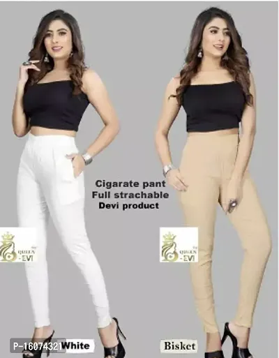 Stylish Cotton Cigar Potli Pant Jeggings For Women Pack Of 2