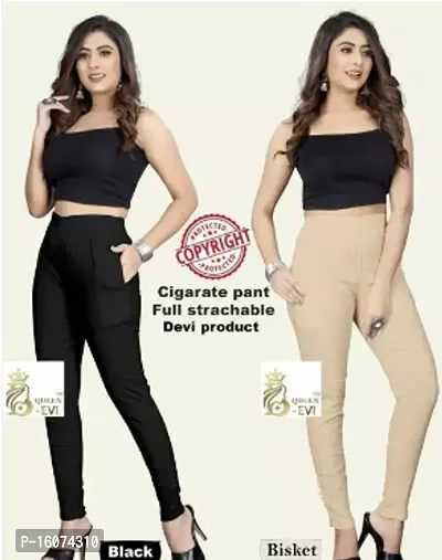 Stylish Cotton Cigar Potli Pant Jeggings For Women Pack Of 2-thumb0