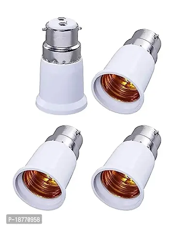 B22 to E27 Bulb Converter Screw Bulb Holder Screw to Light Bulb Adapter Converter for Led Halogen CFL Light LampCopper White Pack of 4-thumb0
