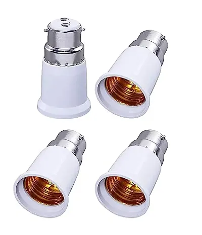 B22 to E27 Bulb Converter Screw Bulb Holder Screw to Light Bulb Adapter Converter for Led Halogen CFL Light LampCopper White Pack of 4