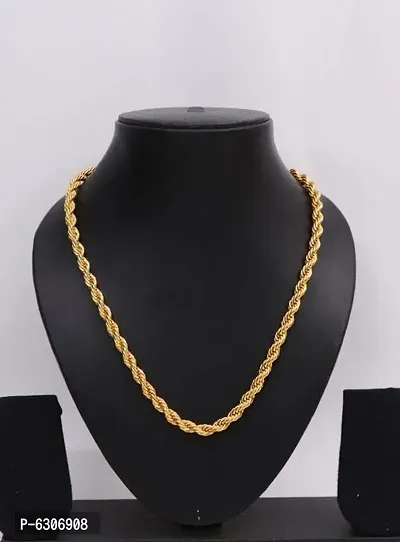 Stylish Alloy Golden Alloy Chain For Women And Men-thumb0