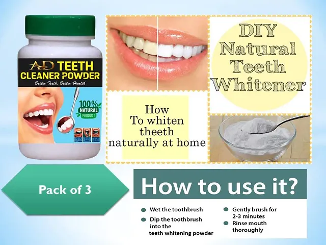 Activated Teeth Whitening Powder (Pack Of 3)