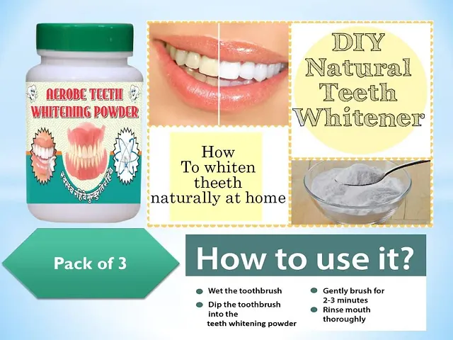 Activated Teeth Whitening Powder (Pack Of 3)