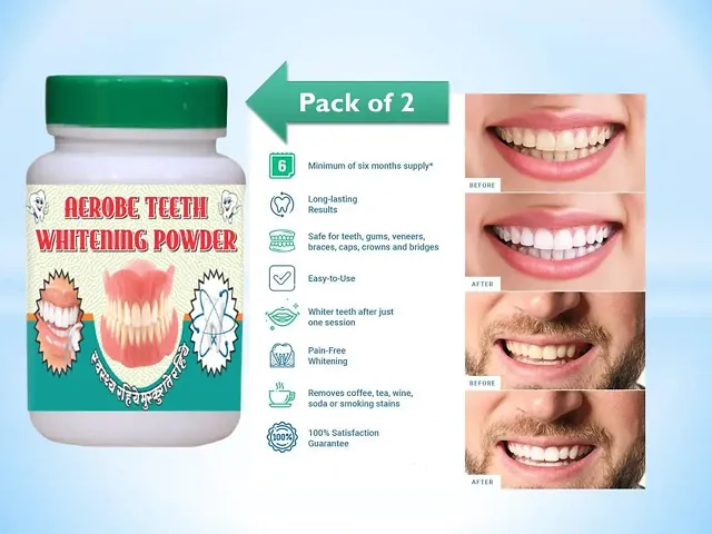 Activated Teeth Whitening Powder (Pack Of 2)