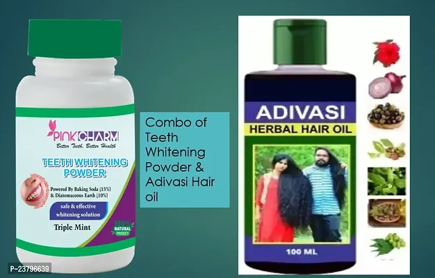 Combo of Teeth Whitening and Adivasi Hair Oil-thumb0