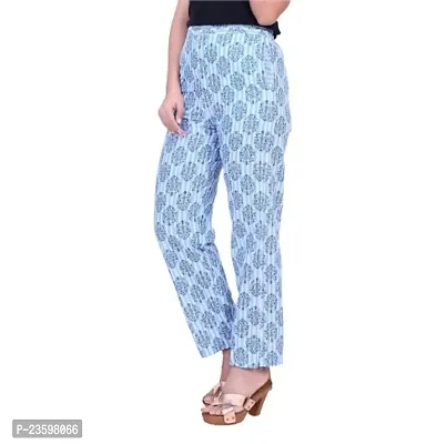 Women's Pleat-Front Pants from Make My Cloth (Blue Booti)