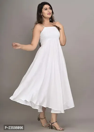 Women's White Gown from Make My Cloth (XX-Large)-thumb2