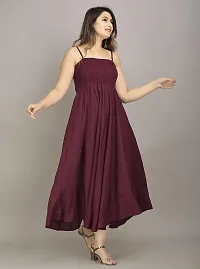 Make My Cloth Women's Maxi Gown (Maroon,L)-thumb1