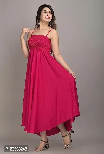 Make My Cloth Women's Maxi Gown (Pink,S)-thumb4