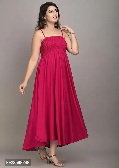 Make My Cloth Women's Maxi Gown (Pink,S)-thumb2