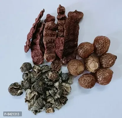 Amla Reetha Shikakai Whole / Phyllanthus Emblica, Sapindus Mukorossi , Acacia Concinna Whole 100% Pure and Natural Herbs Whole