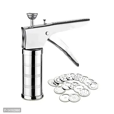 Sturdy Kitchen Press Stainless Steel Cookie Gun Biscuit Press Murukku Maker Farsan Sev Maker