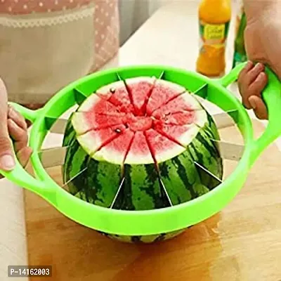 Sturdy Large Premium Tools Watermelon Cutter Stainless Steel Fruit Cutting Slicer Watermelon Slicer (1)-thumb0