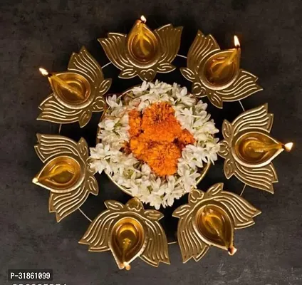 Diya Shape Flower Decorative Bowl-thumb0