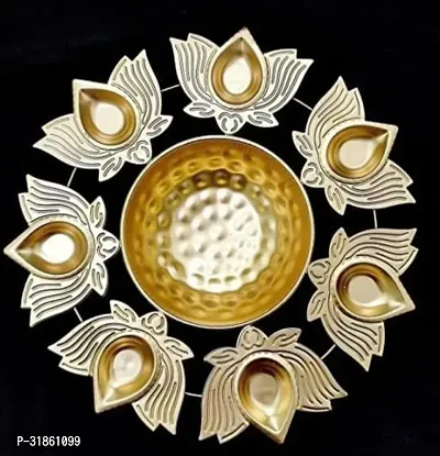 Diya Shape Flower Decorative Bowl-thumb2