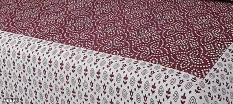 Cotton Maroon Printed Bedsheet With 2 Pillow Covers-thumb2