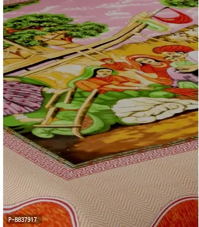Cotton Multicolored Rajasthani Printed Bedsheet With 2 Pillow Covers-thumb2