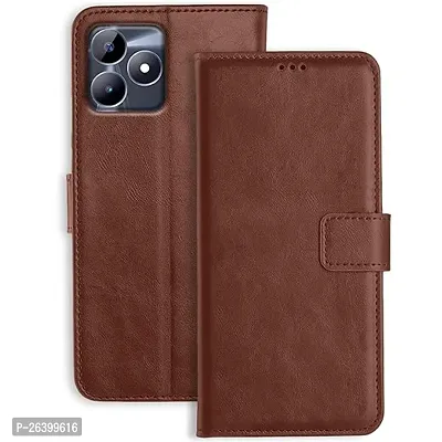 Realme C51 Realme C53 Narzo N53 Brown Flip Cover