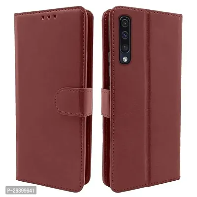 Samsung Galaxy A30s A50 A50s Brown Flip Cover