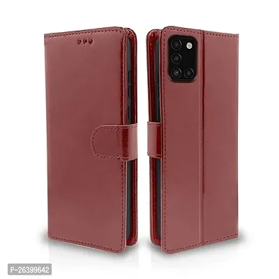 Samsung Galaxy A31 Brown Flip Cover-thumb0