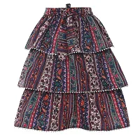 Miranga Girls Knee Length Skirt Crepe Fabric Pack of 2-thumb1