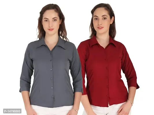 Miranga Formal Women and Girls 3/4 and Full Sleeves Shirts (Pack of 1 and 2)