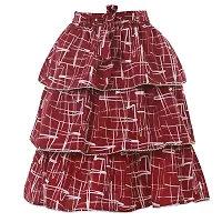 Miranga Girls Knee Length Skirt Crepe Fabric Pack of 2-thumb1