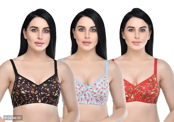 Buy Giggles Creations Women's Cotton Padded Non-Wired T-Shirt Bra (Pack of  3) Online In India At Discounted Prices