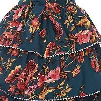 Miranga Girls Knee Length Skirt Crepe Fabric Pack of 2-thumb2