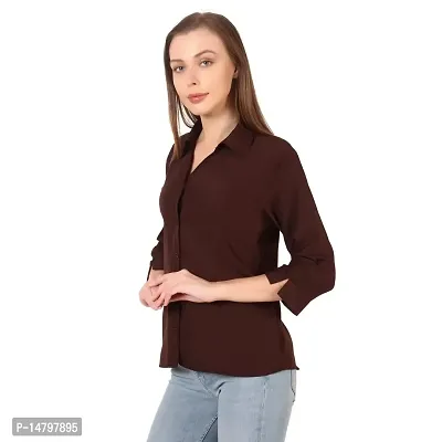 Miranga Formal Women and Girls 3/4 Sleeves Shirts (MIR_41_14AFFGR_14MAR_Small_Affem Green and Maroon_Pack of 2)-thumb5