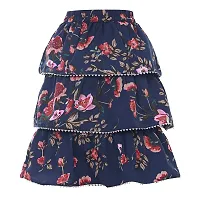 Miranga Girls Knee Length Skirt Crepe Fabric Pack of 2-thumb2